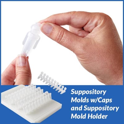 Suppository molds and holder