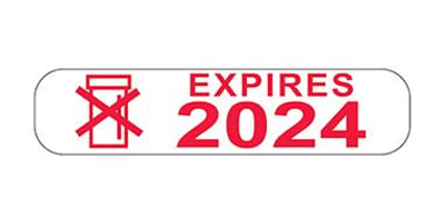 Expiration label 2024